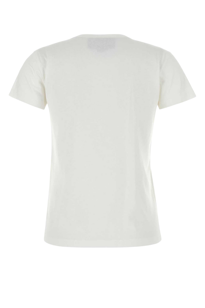 White Silk T-Shirt Avorio Exterior