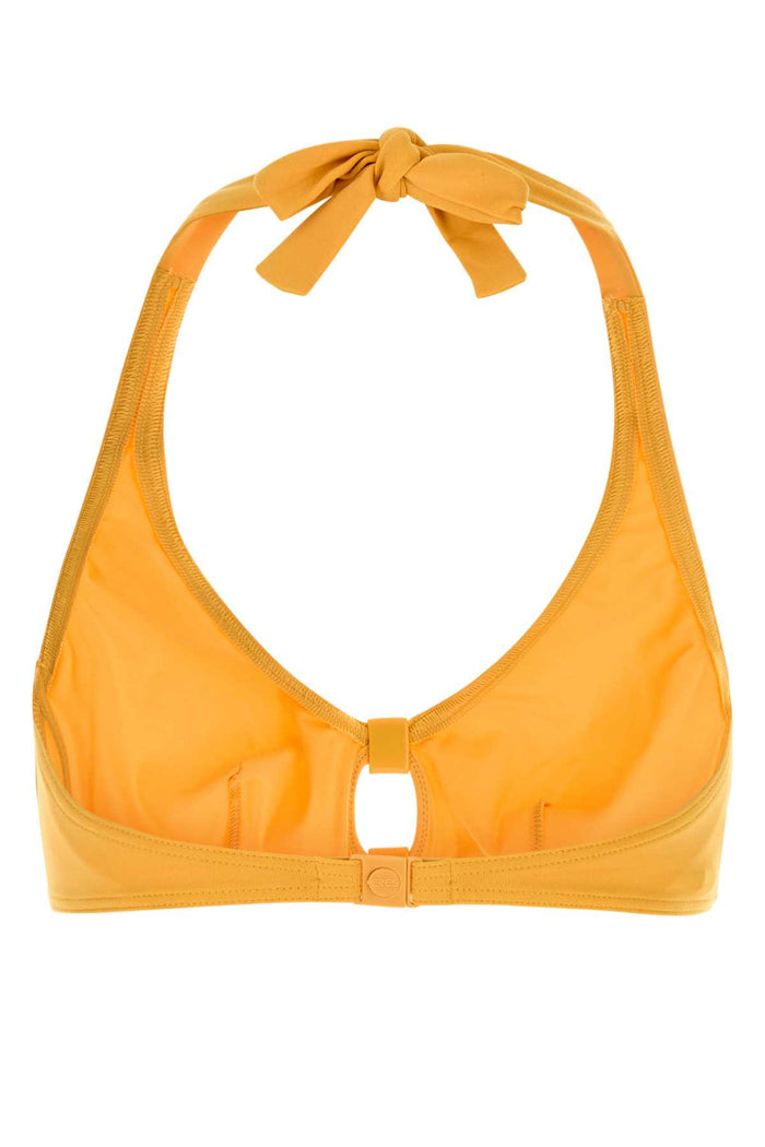Yellow Stretch Nylon Float Bikini Top Raphia26b Exterior: Elastane Costumi Da Bagno