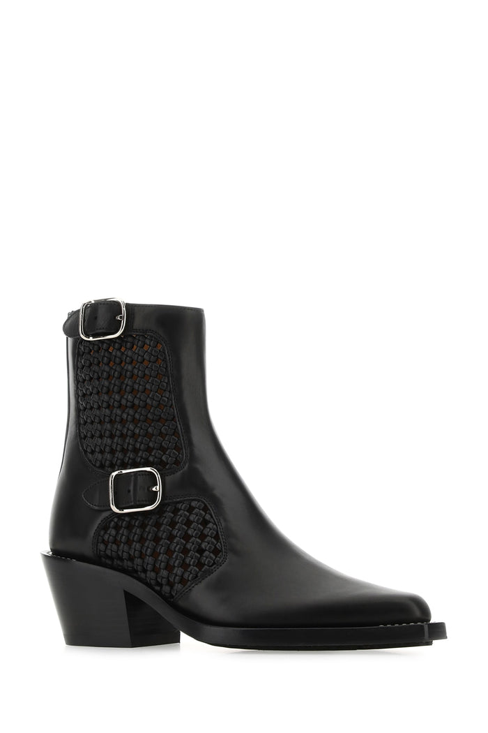 001 Leather Stivali
