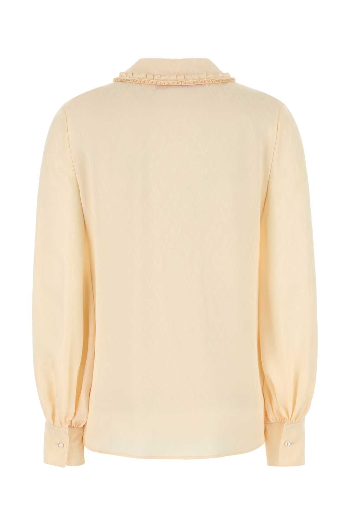 Cream Silk Shirt Betulla Exterior: Camicie