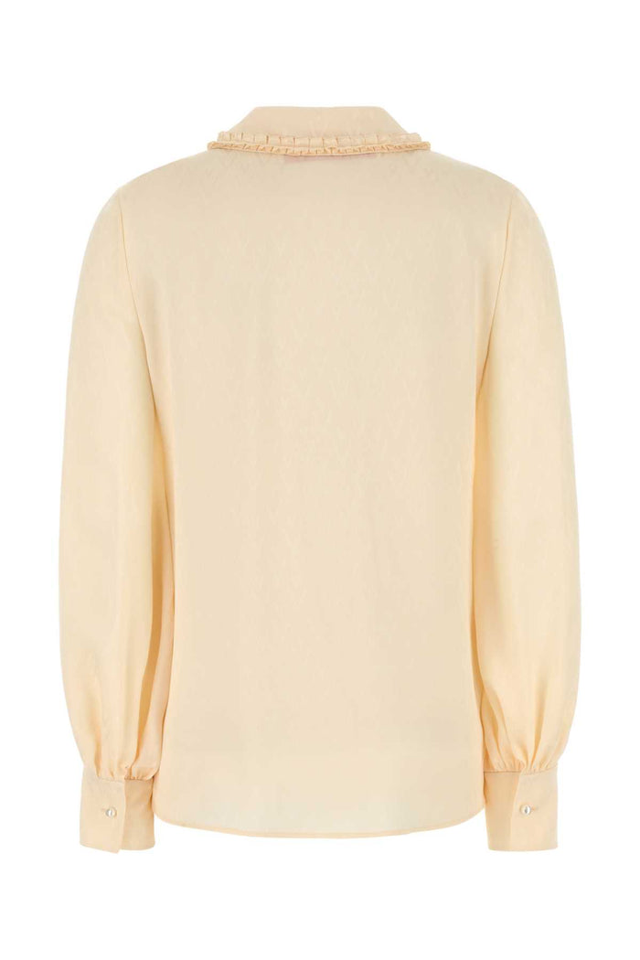 Cream Silk Shirt Betulla Exterior: Camicie