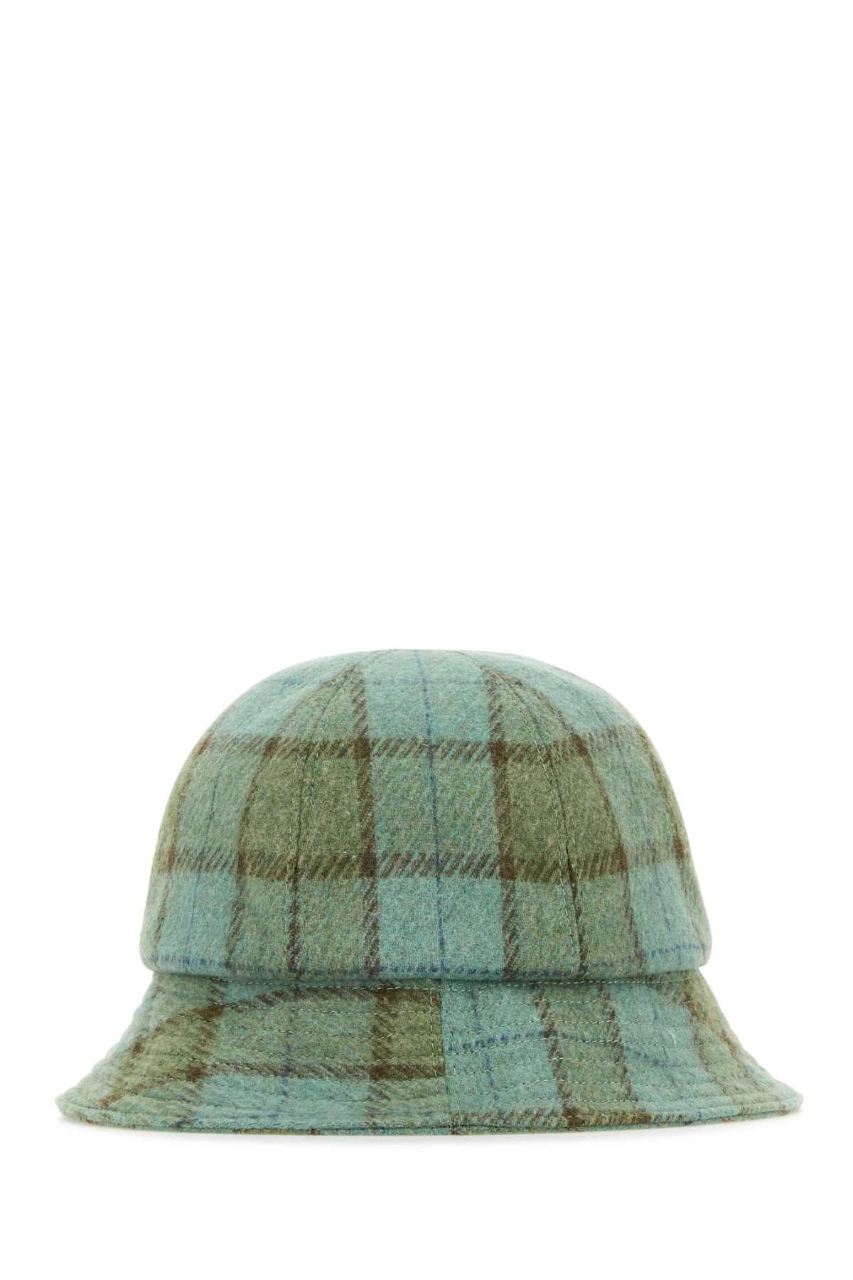 Embroidered Wool Blend Franz Bucket Hat Alpinecheck Cappelli E Fasce Per Capelli
