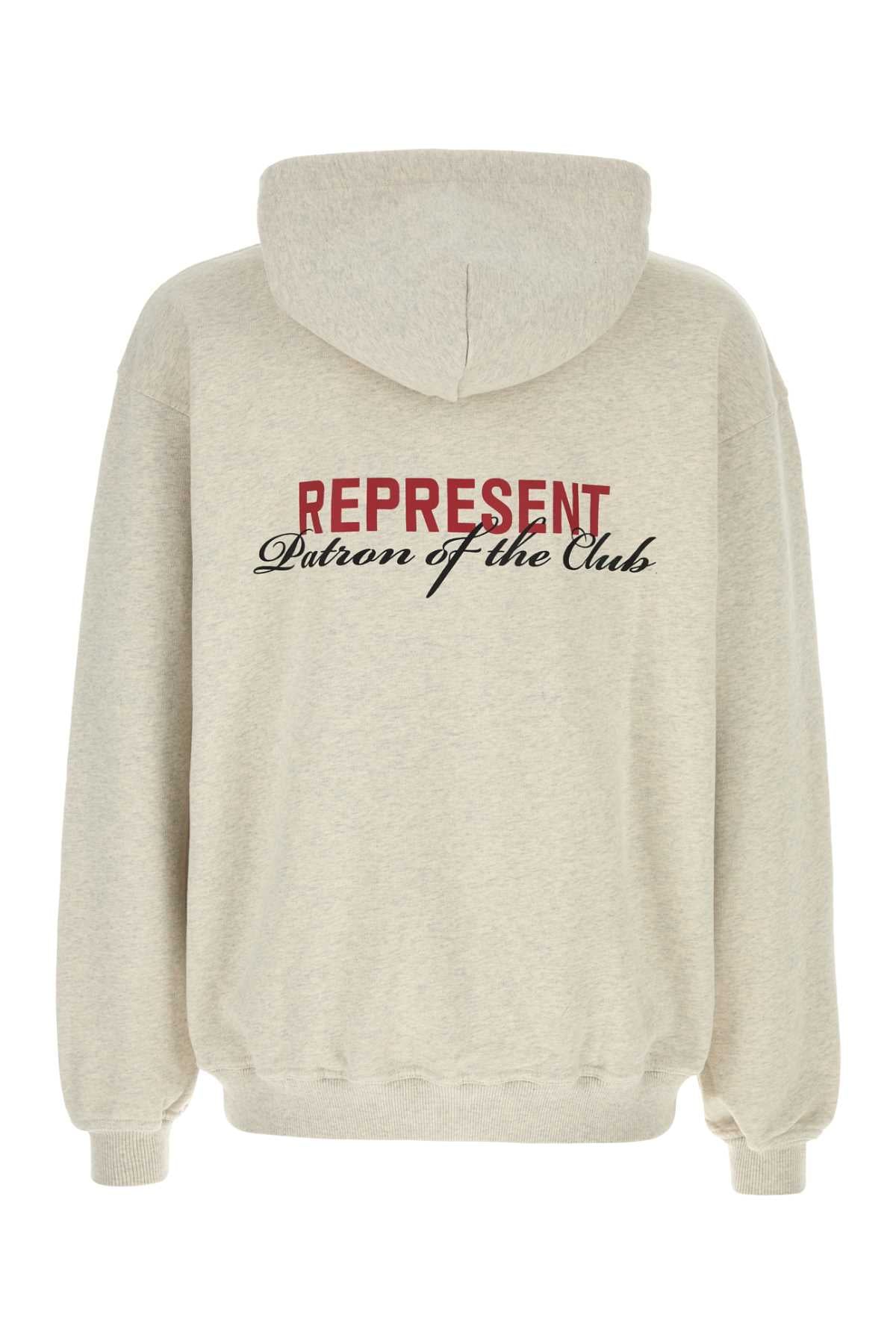 Melange Light Grey Cotton Sweatshirt Creammarl Felpe