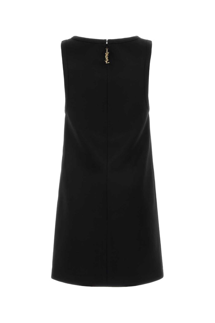 Black Satin Mini Dress Noir Exterior: Viscose Abiti