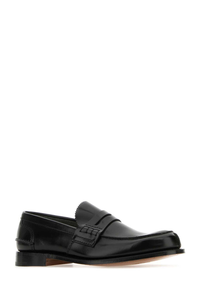 Black Leather Pembrey Loafers Vitello Mocassini