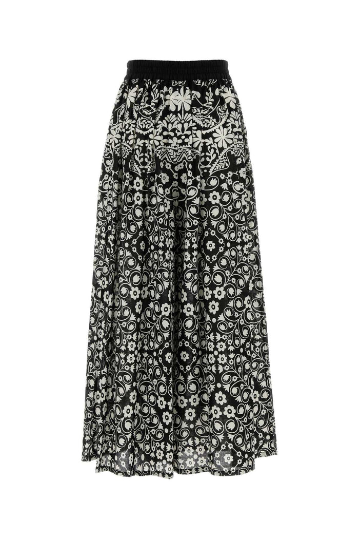 Printed Cotton Palanca Skirt 001 Exterior: Gonne
