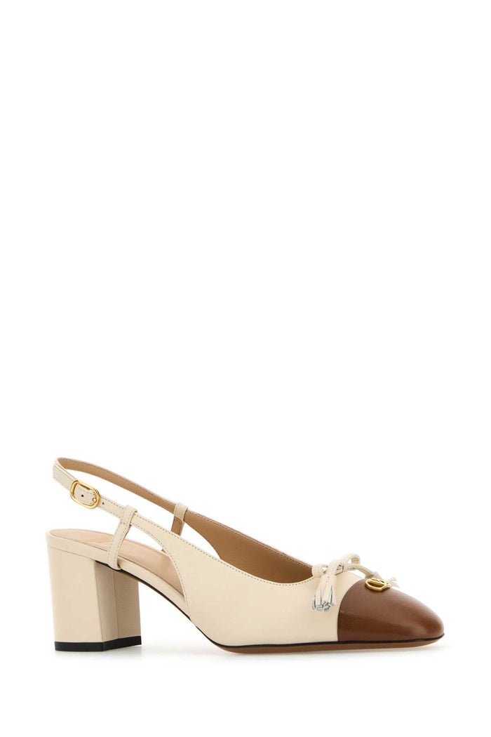 Sand Leather Vlogo Signature Pumps Butterwhitetobacco Scarpe Con Tacco