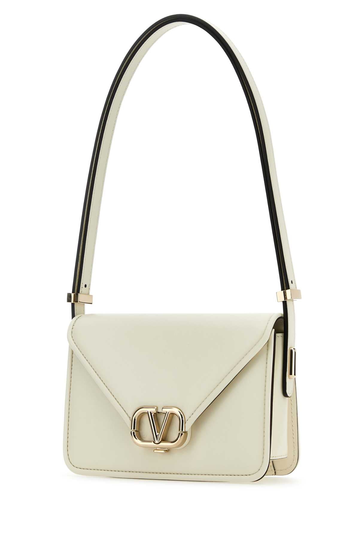 Ivory Leather Vlogo Crossbody Bag Borse A Tracolla