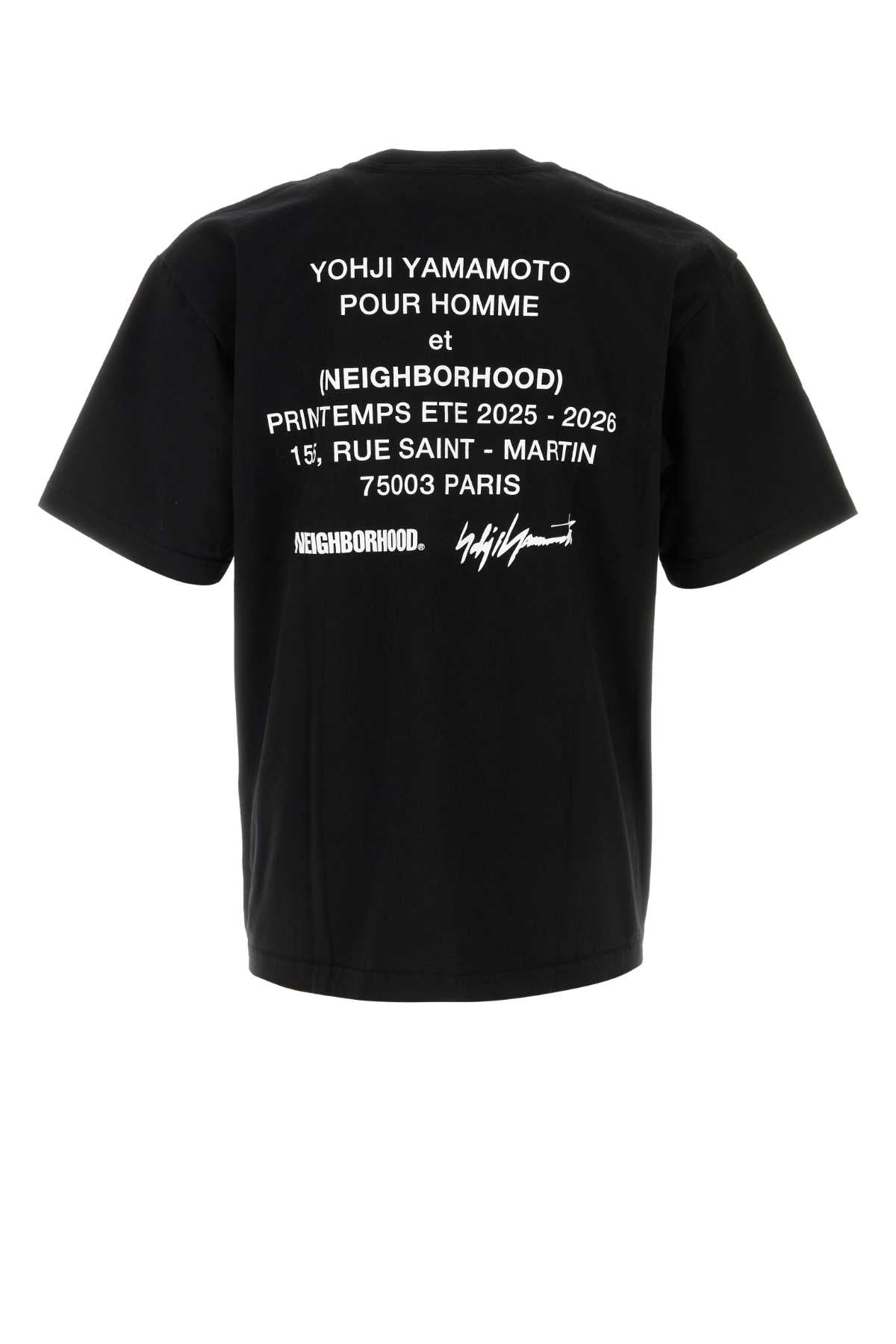 Black Cotton Yohji Yamamoto X Neighborhood T-Shirt Exterior