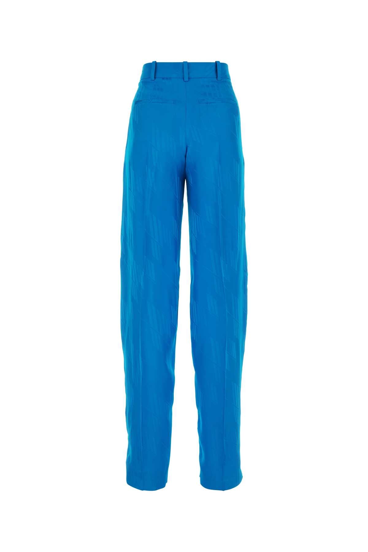 Turquoise Stretch Wool Jagger Pant Capriblue Exterior: Elastane Pantaloni