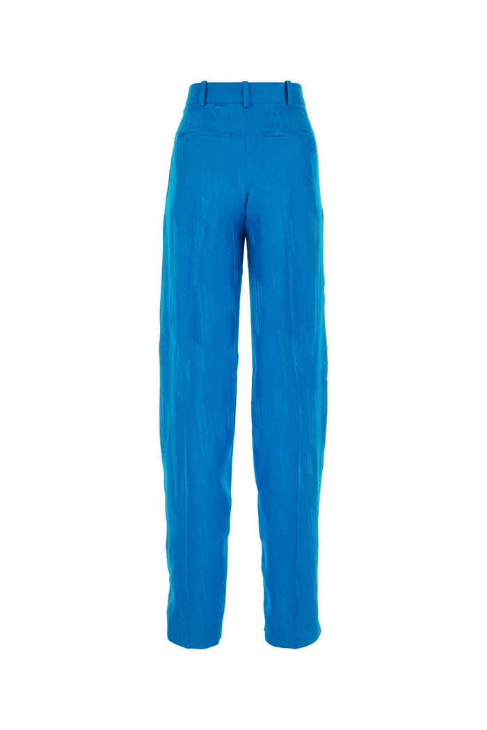 Turquoise Stretch Wool Jagger Pant Capriblue Exterior: Elastane Pantaloni
