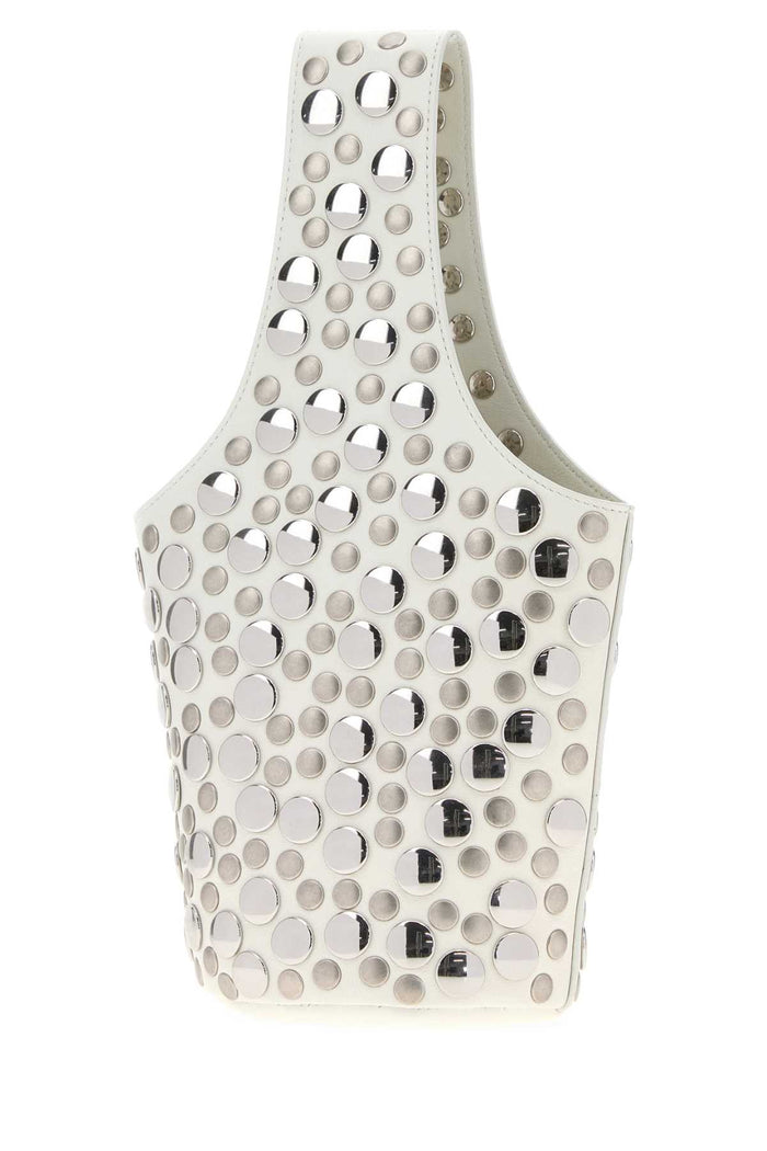 Embellished Leather Livia Handbag Opticwhite Borse A Mano