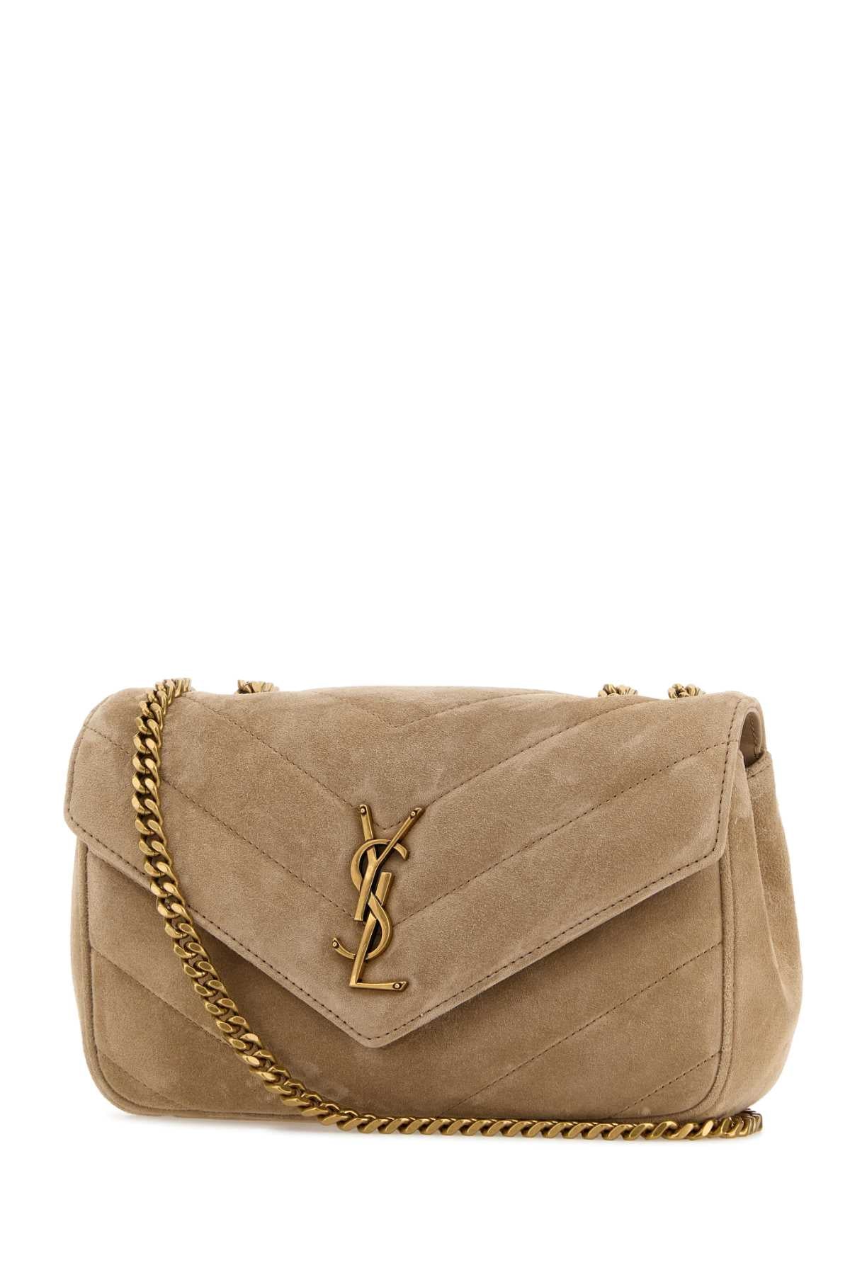 Beige Suede Small Loulou Shoulder Bag Clearbeige Borse A Tracolla