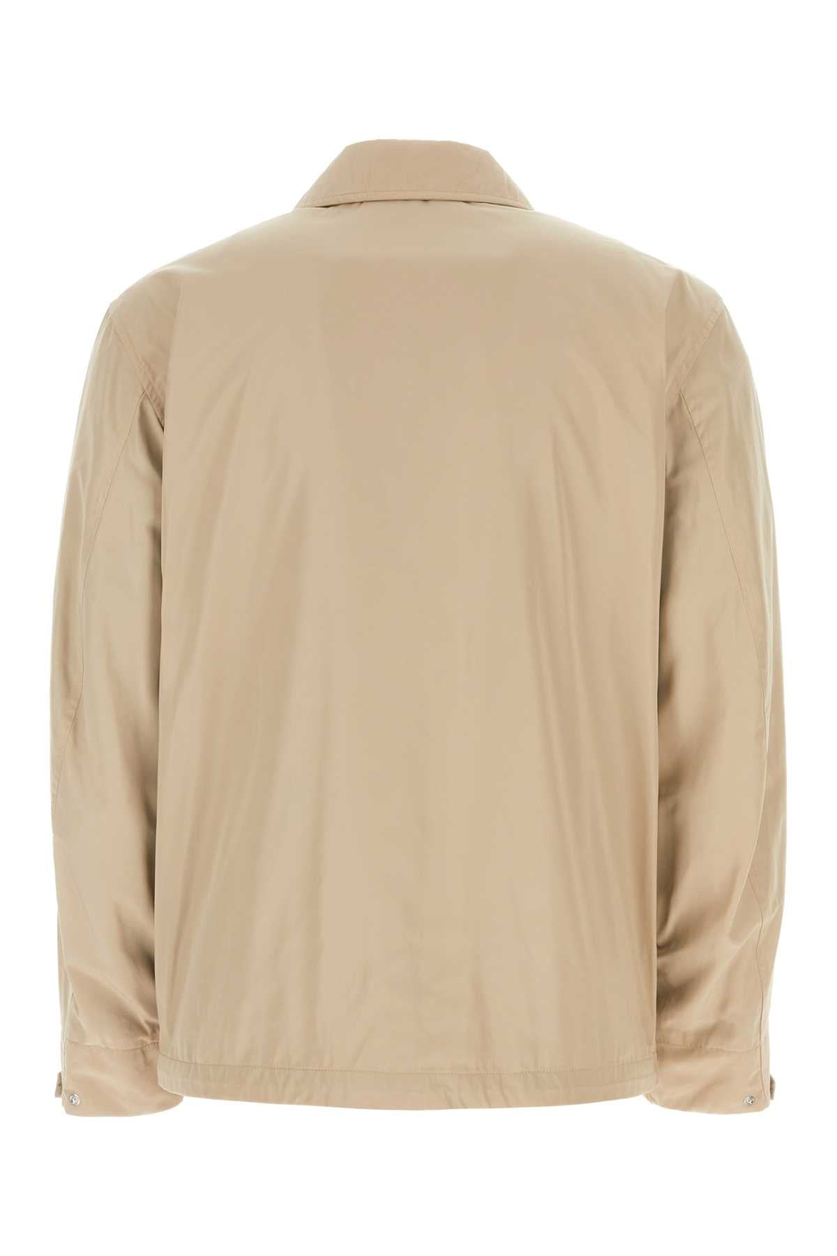 Cappuccino Polyester Windbreaker Beige Giubbini
