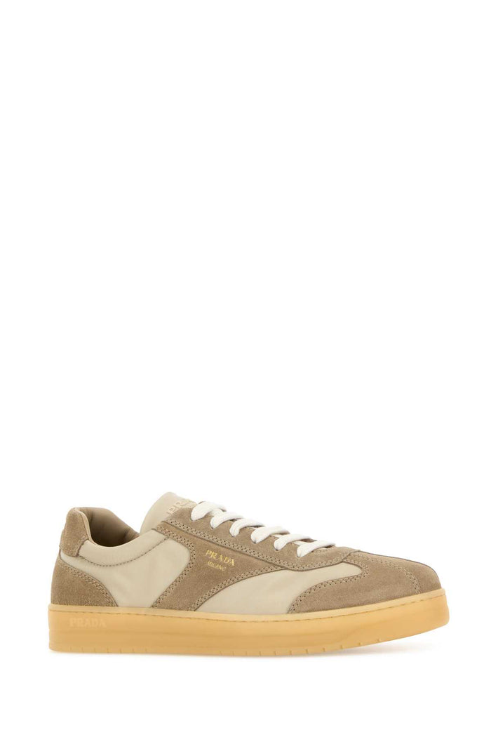 Beige Suede E Re-Nylon Sneakers Deserto