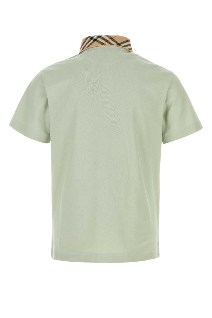 Mint Green Piquet Polo Shirt Seafoamgreen Cotton