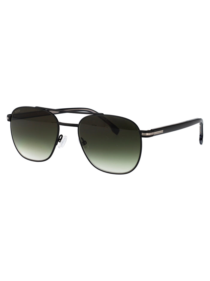 Boss 1723-S Matte Silver Black Stainless Steel Sunglasses