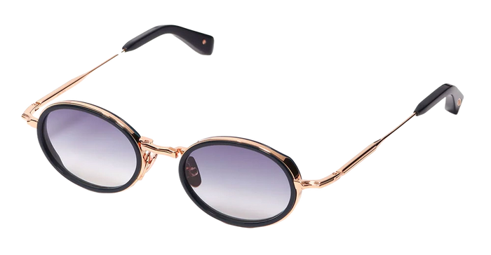 Eddie - C134 Dark Navy Blue Rose Gold Nd Metal Sunglasses