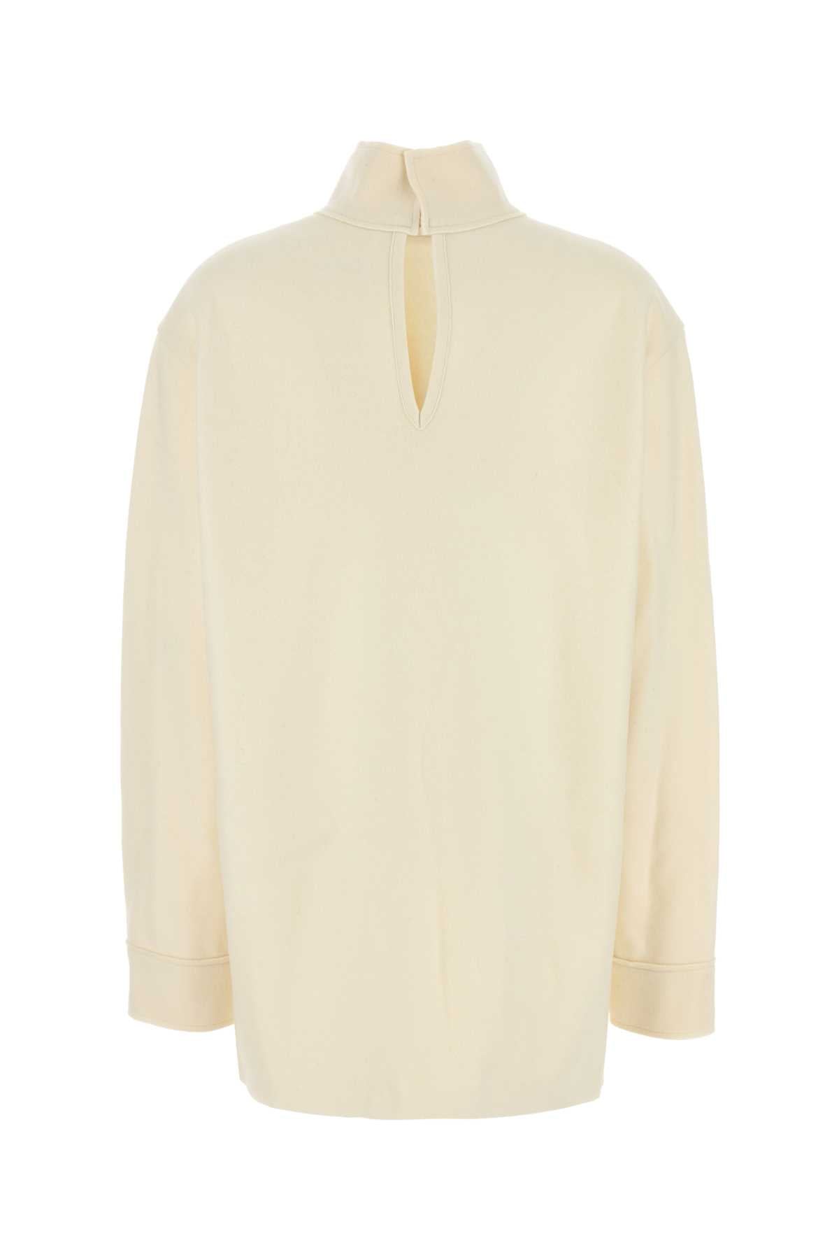 Cream Wool Blend Blouse Chalk Exterior: Nylon Maglie