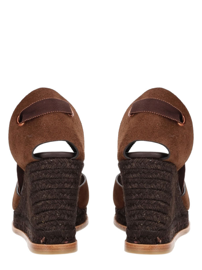 Espadrille Camila Brown Bovine Leather Wedges