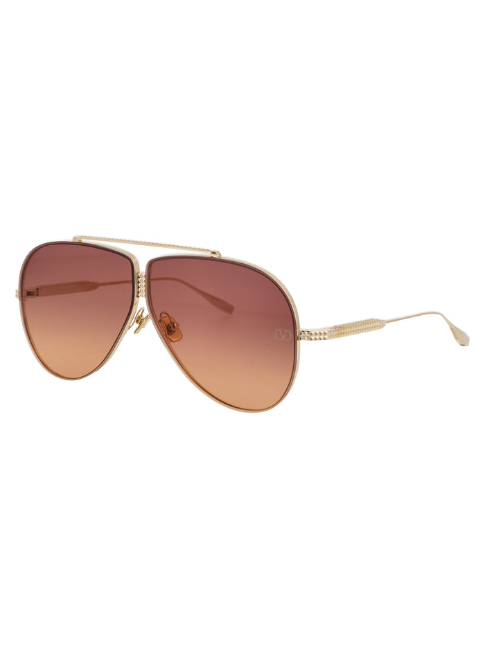 Xvi Light Gold W/ Violet To Orange Titanium Sunglasses