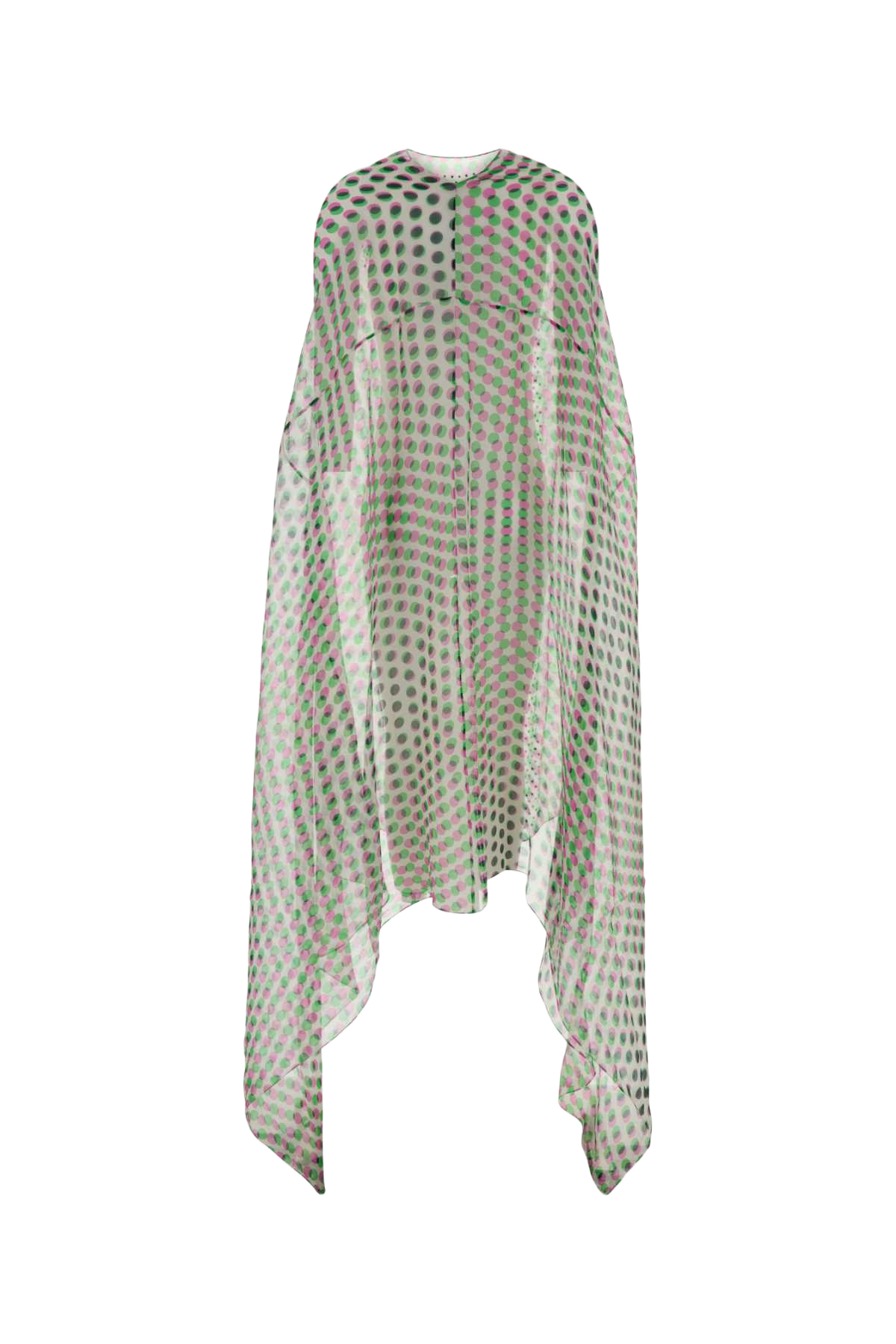 Printed Silk Ducy Dress Ecru Exterior: Abiti