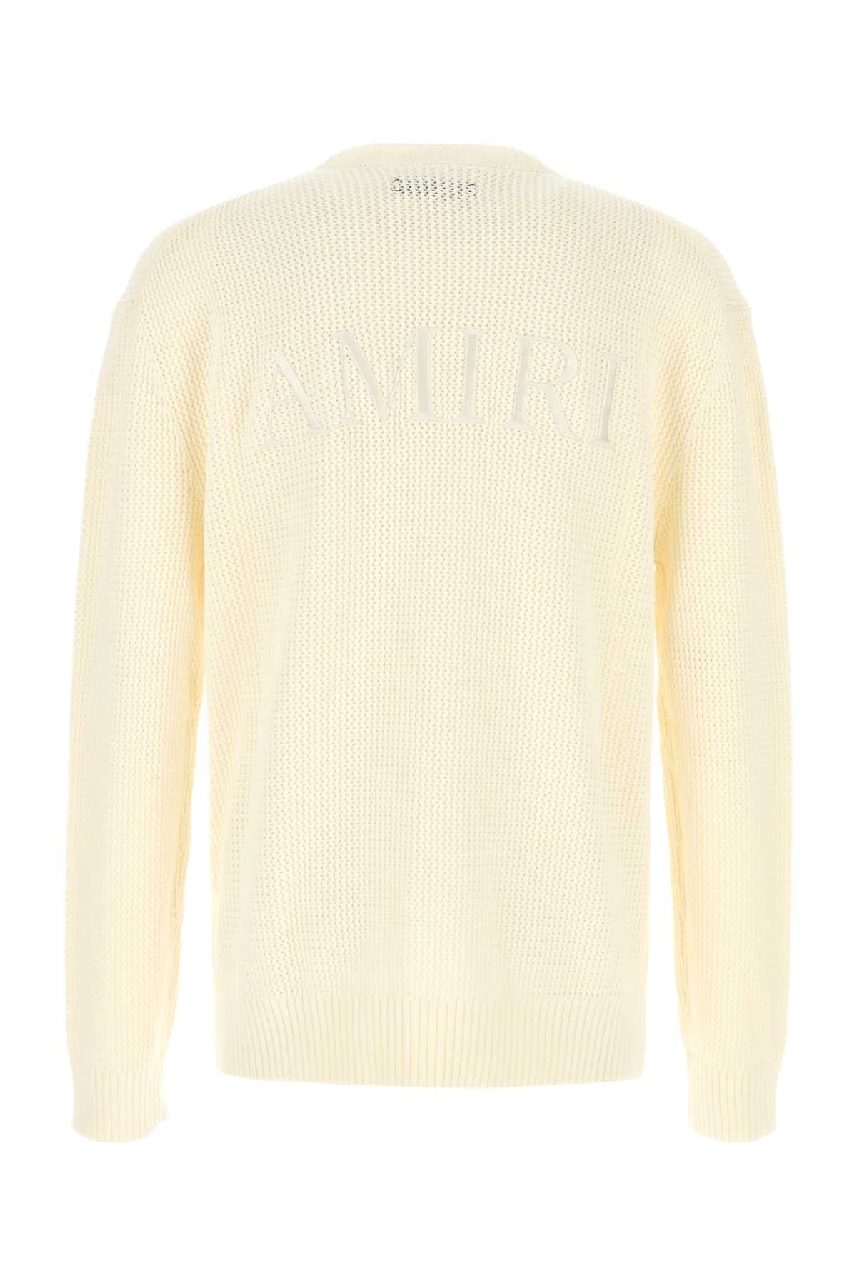 Cream Crochet Sweater Ivory Exterior: Cotton Maglie