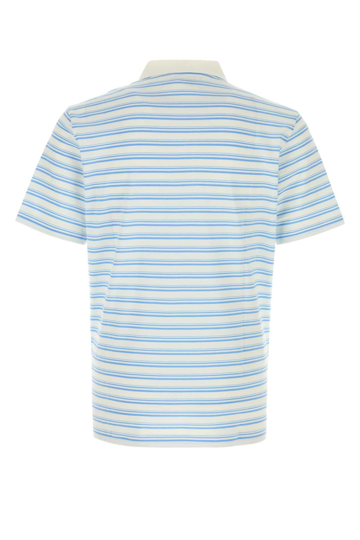 Embroidered Piquet Polo Shirt Biancoceleste Co-trochusniloticus Maglie