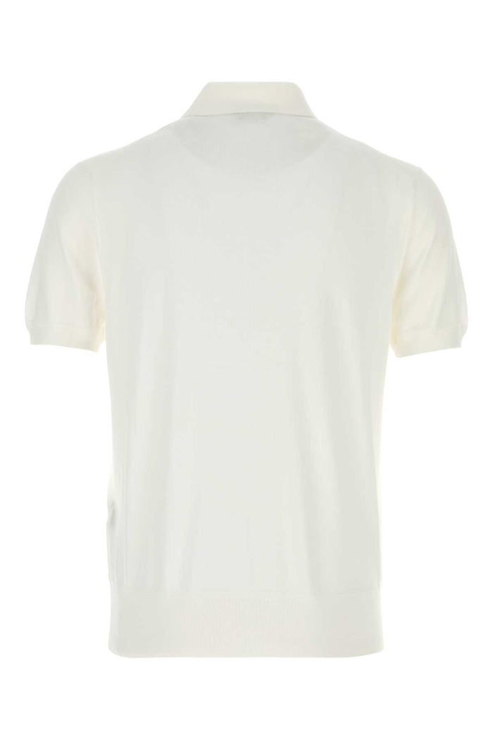 White Cotton Polo Shirt