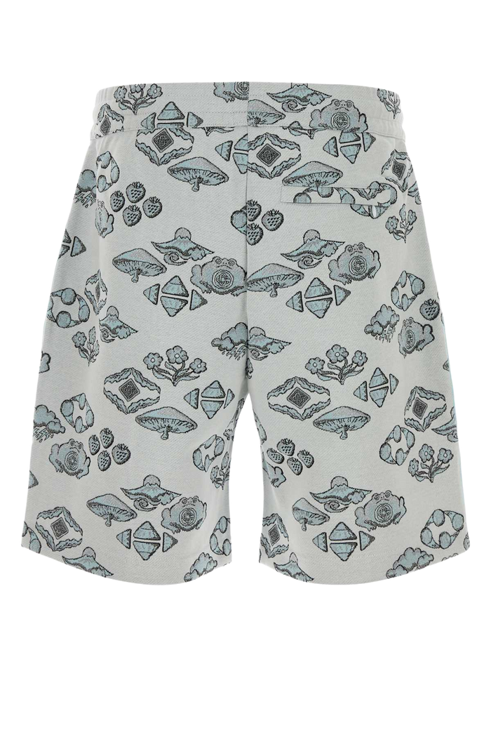 Embroidered Stretch Jacquard Bermuda Shorts Offwhitemulti