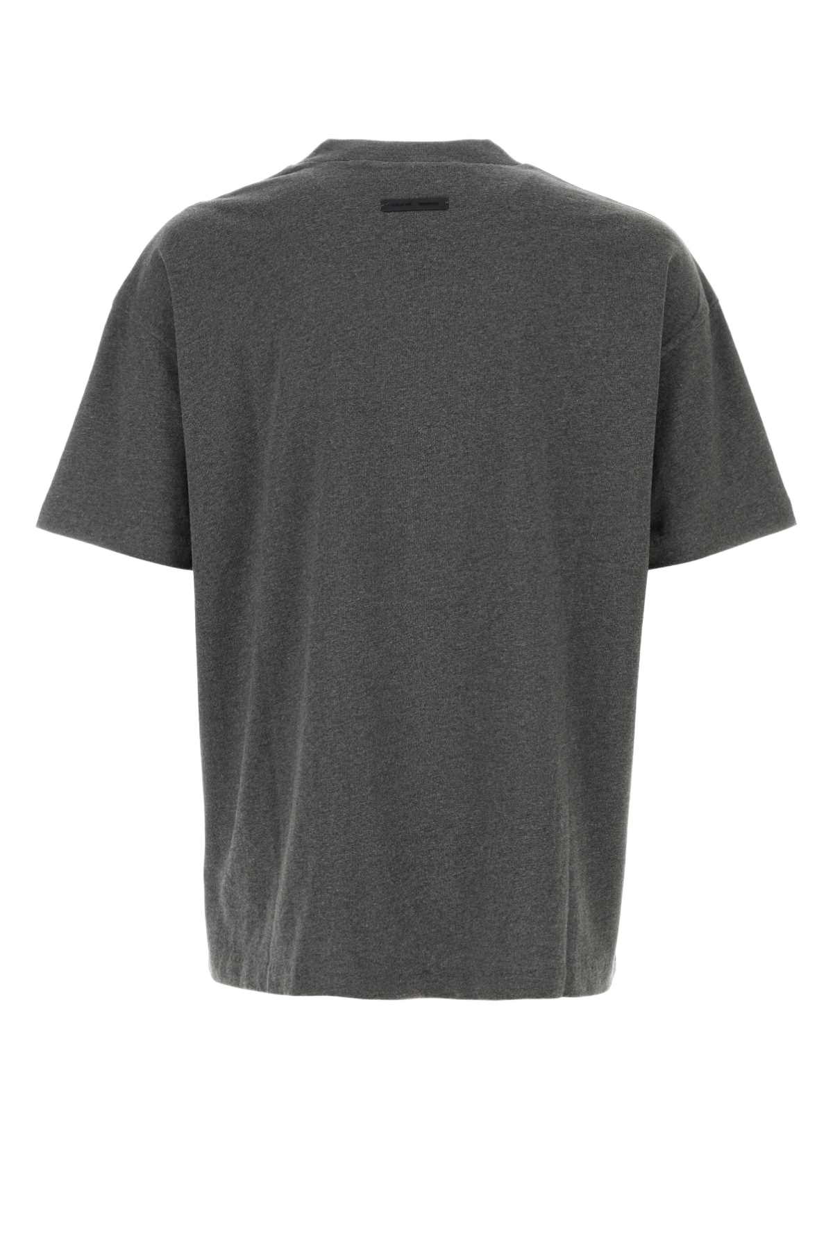 Dark Grey Cotton T-Shirt Charcoalheather Exterior