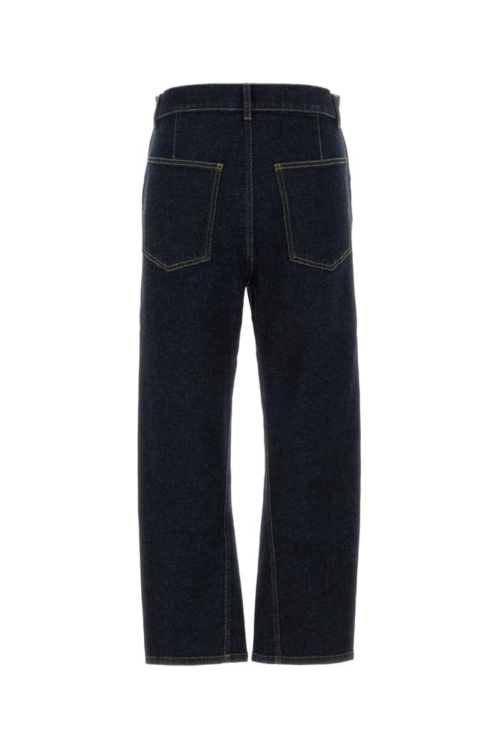 Blue Stretch Denim Jeans Blu Exterior: Cotton Elastane