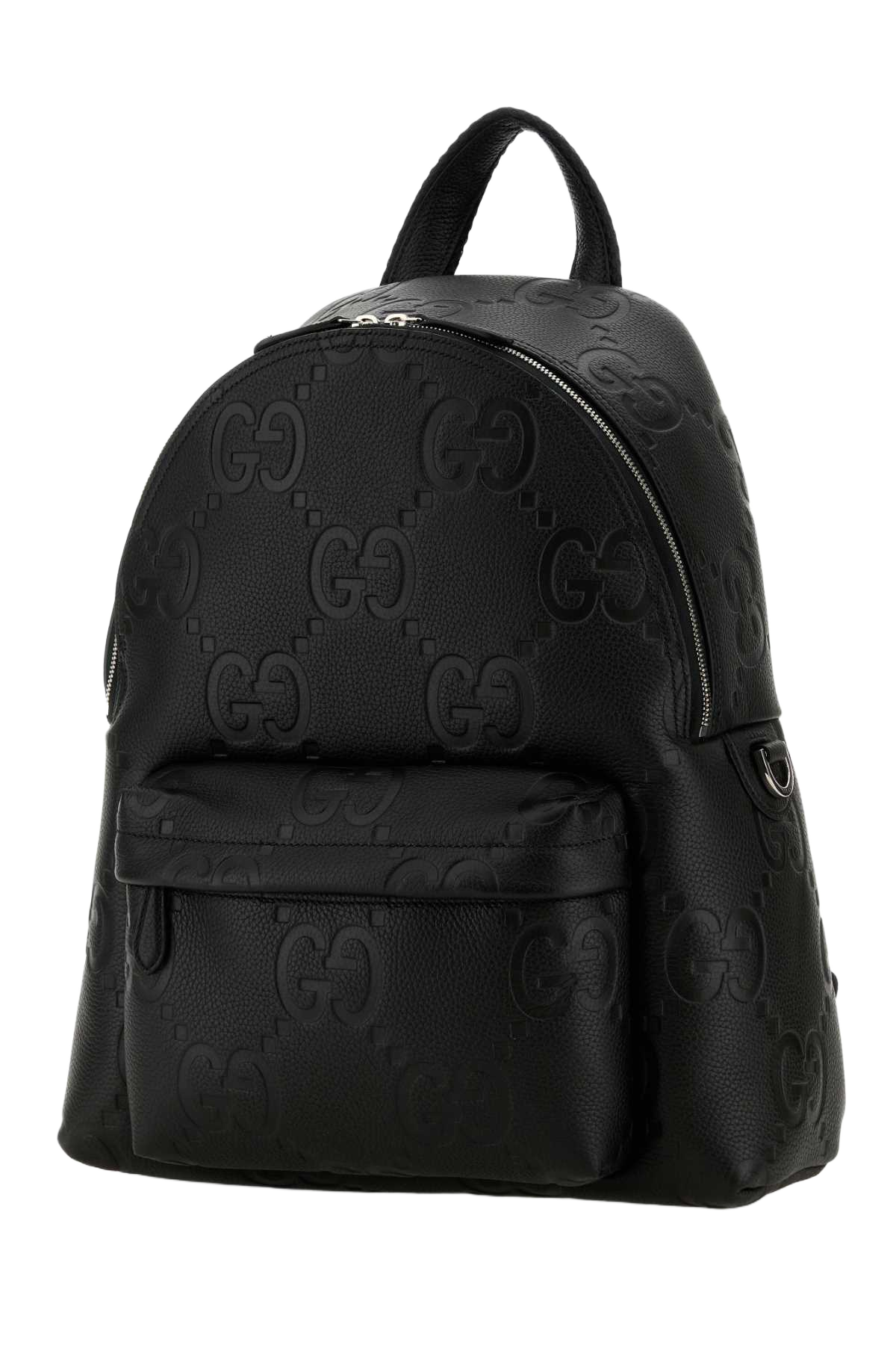 Black Jumbo Gg Leather Backpack Zaini