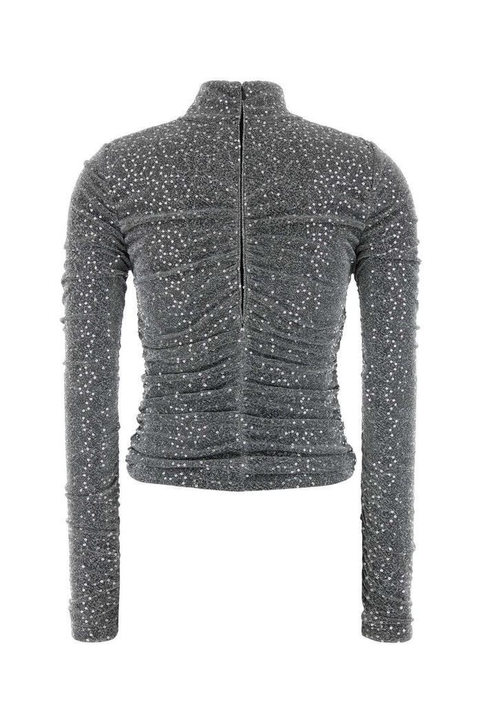 Silver Jersey Top Melangegrigio Maglie