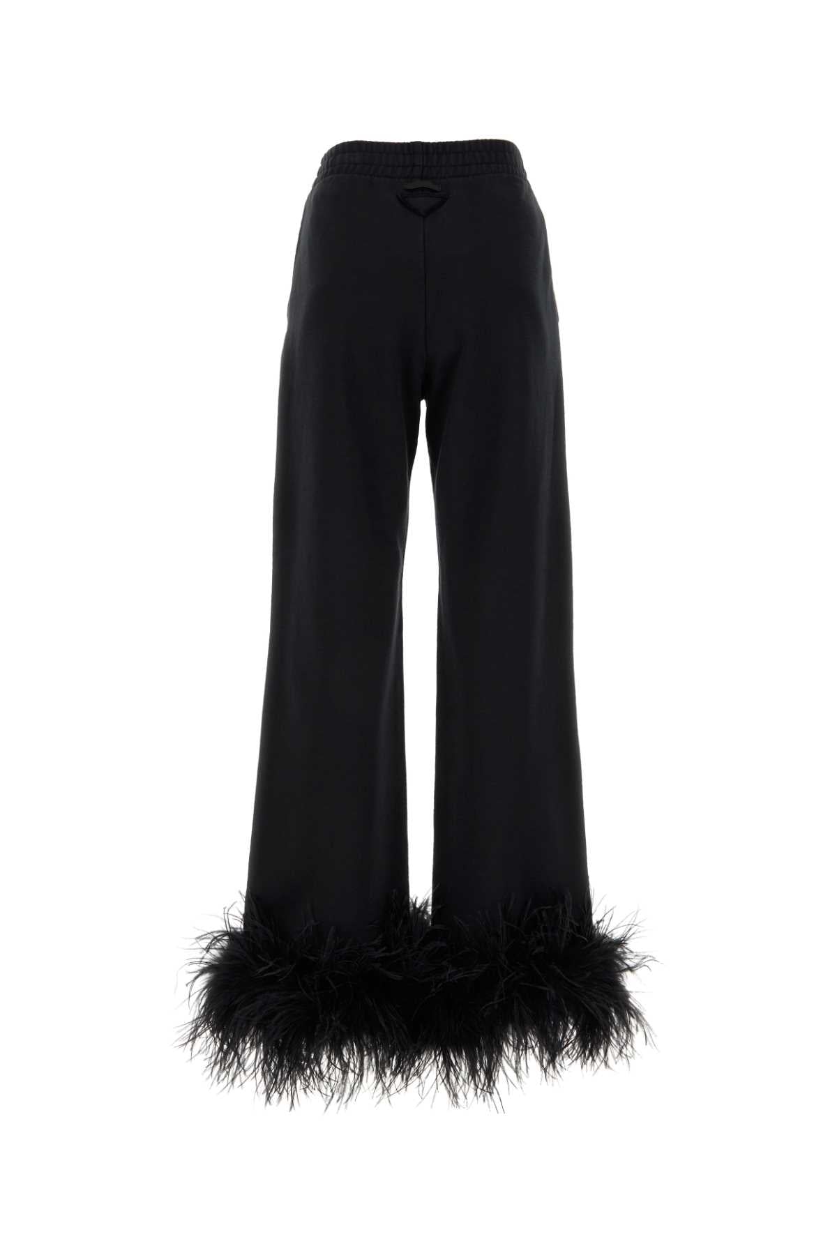 Black Cotton Joggers Nero Pantaloni