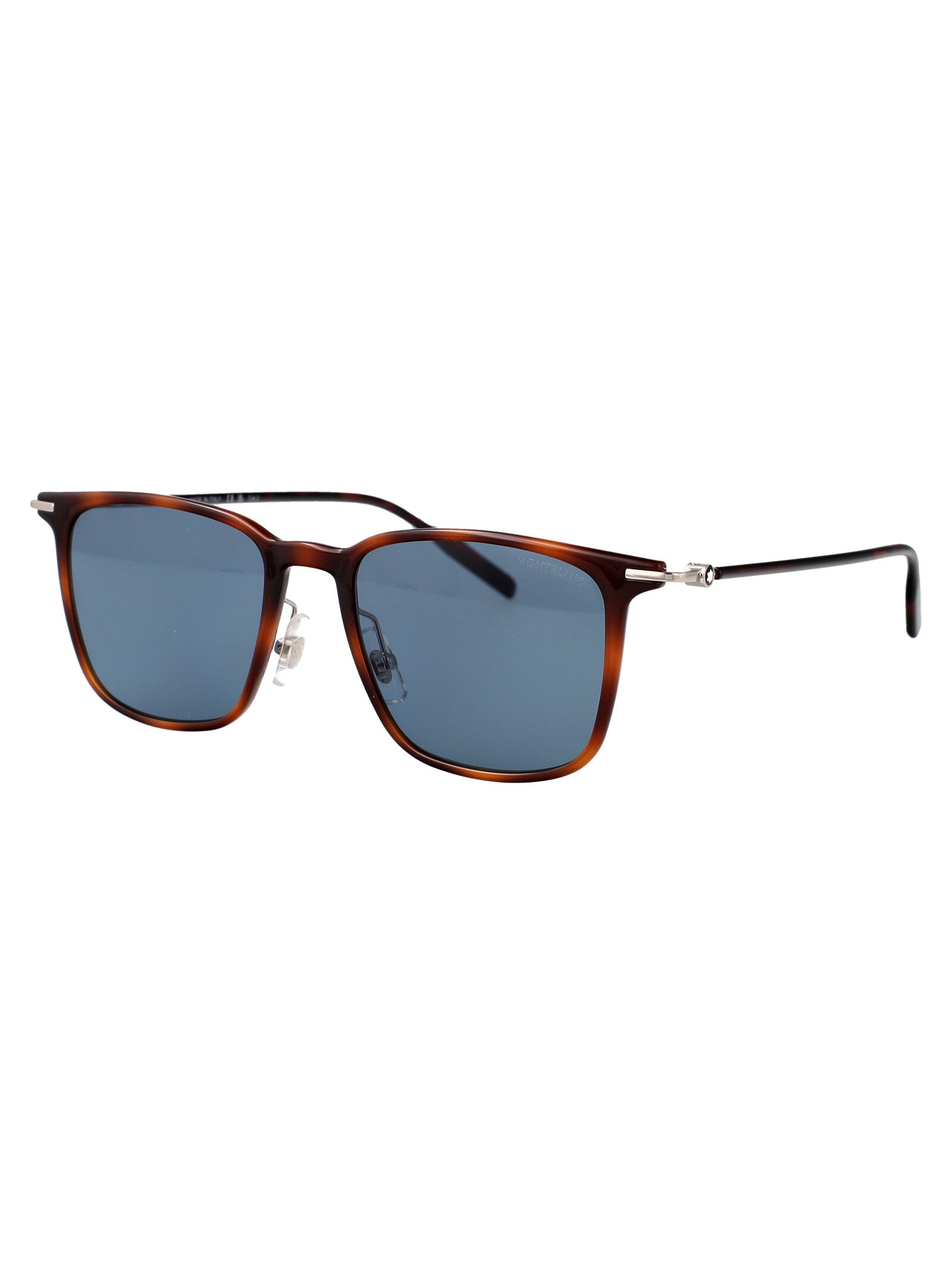 Mb0354s 004 Havana-silver-blue Metal Sunglasses