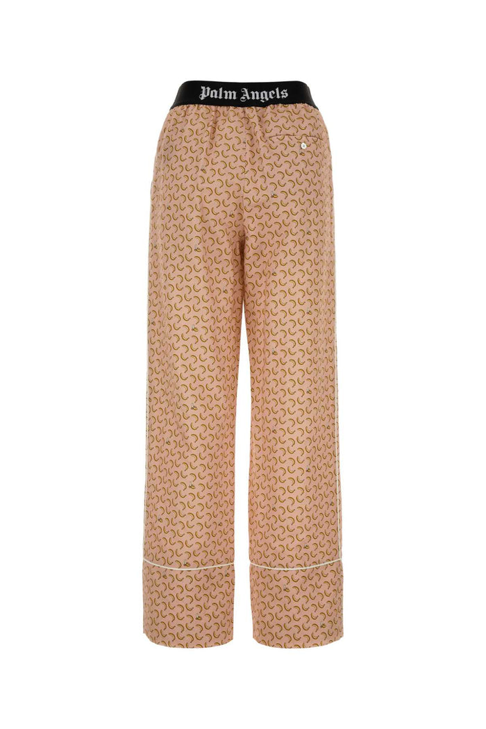 Pwca117s24fab003 3018 Pinkyellow Exterior: Linen Cotton Pantaloni