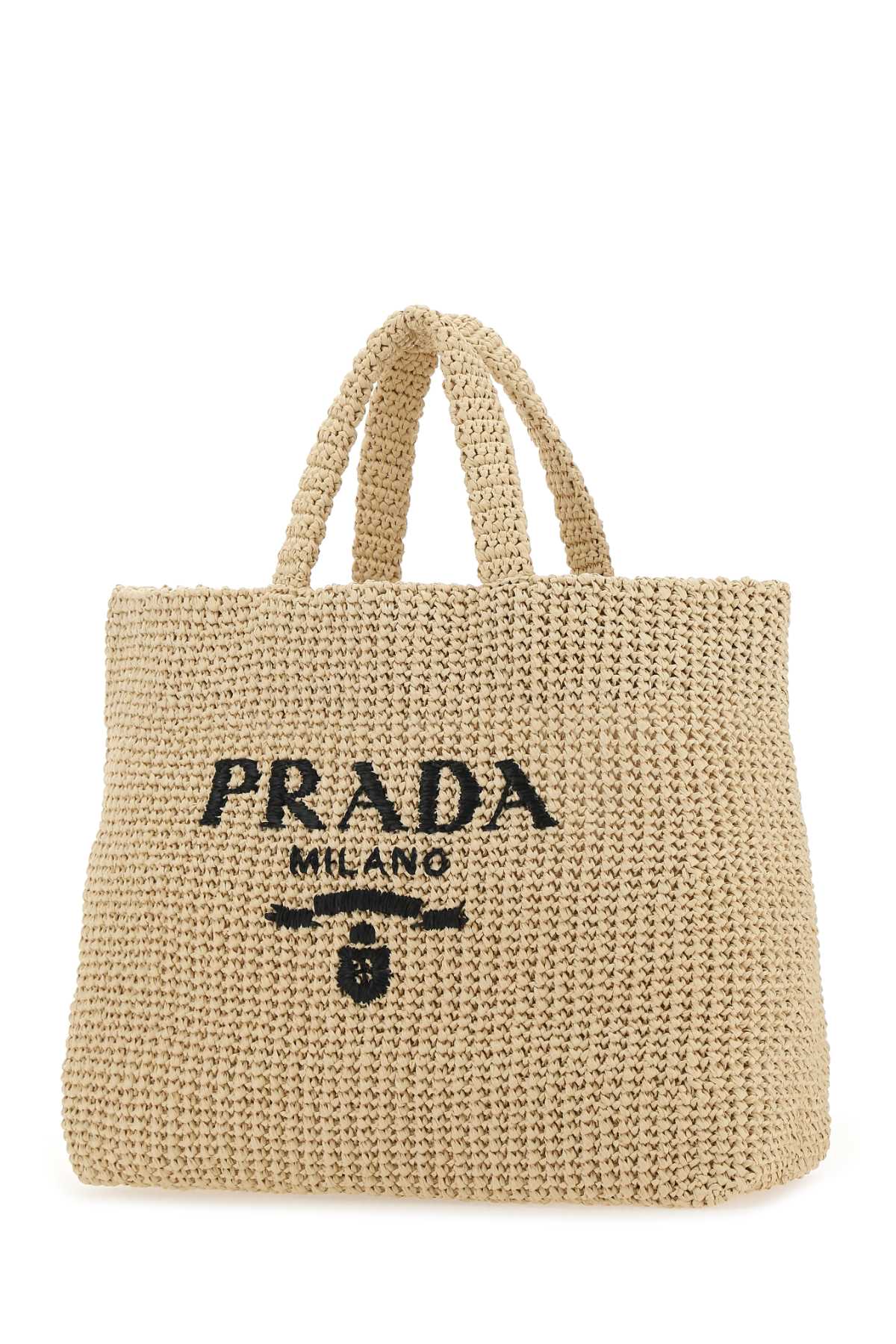 Raffia Shopping Bag Naturale Vi-vitello Borse A Mano