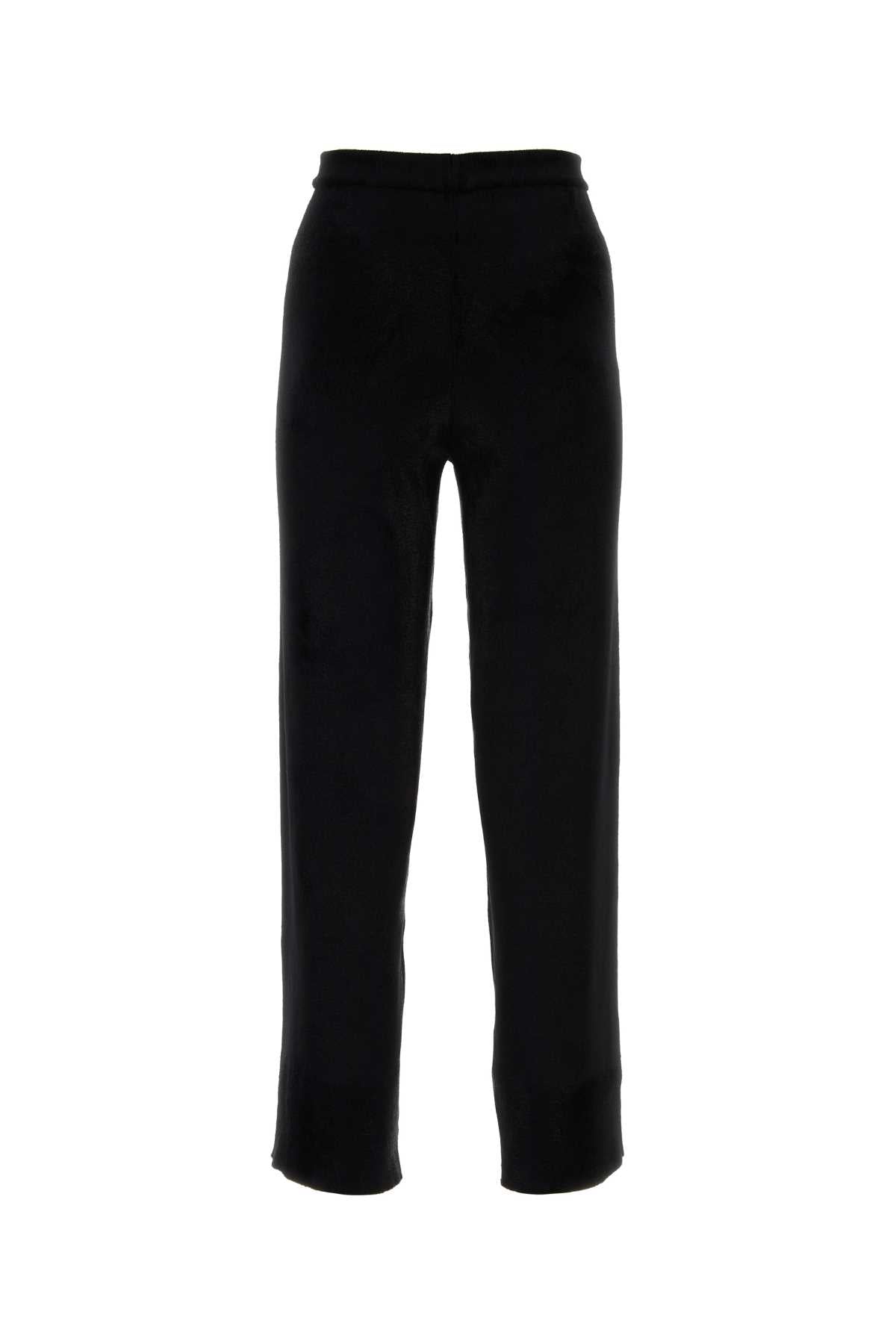 Black Viscose Blend Pant Exterior: Nylon Pantaloni