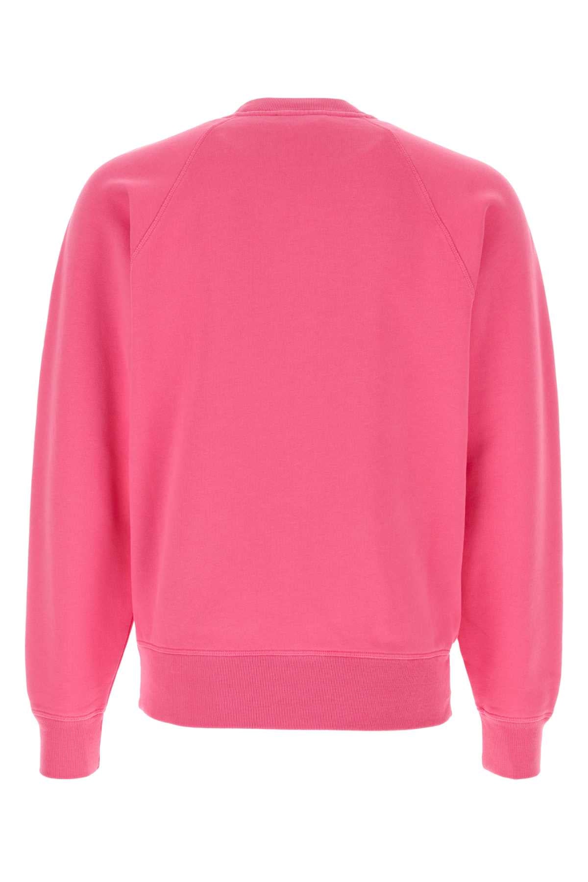 Fluo Pink Cotton Sweatshirt Fucsia Felpe