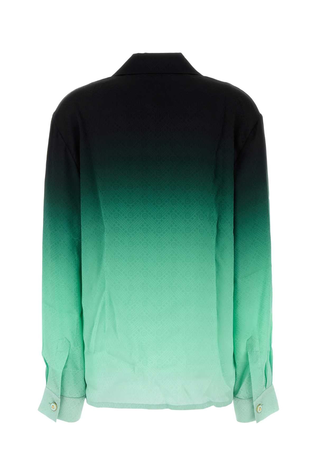 Multicolor Silk Shirt Gradient Main: Camicie