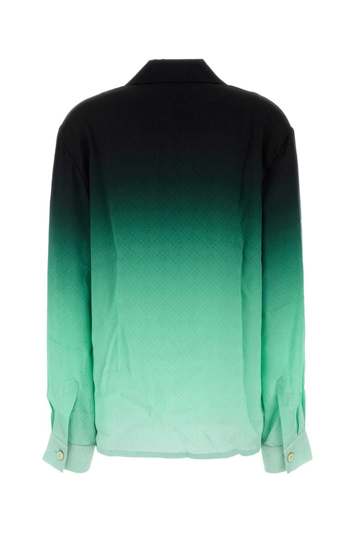 Multicolor Silk Shirt Gradient Main: Camicie