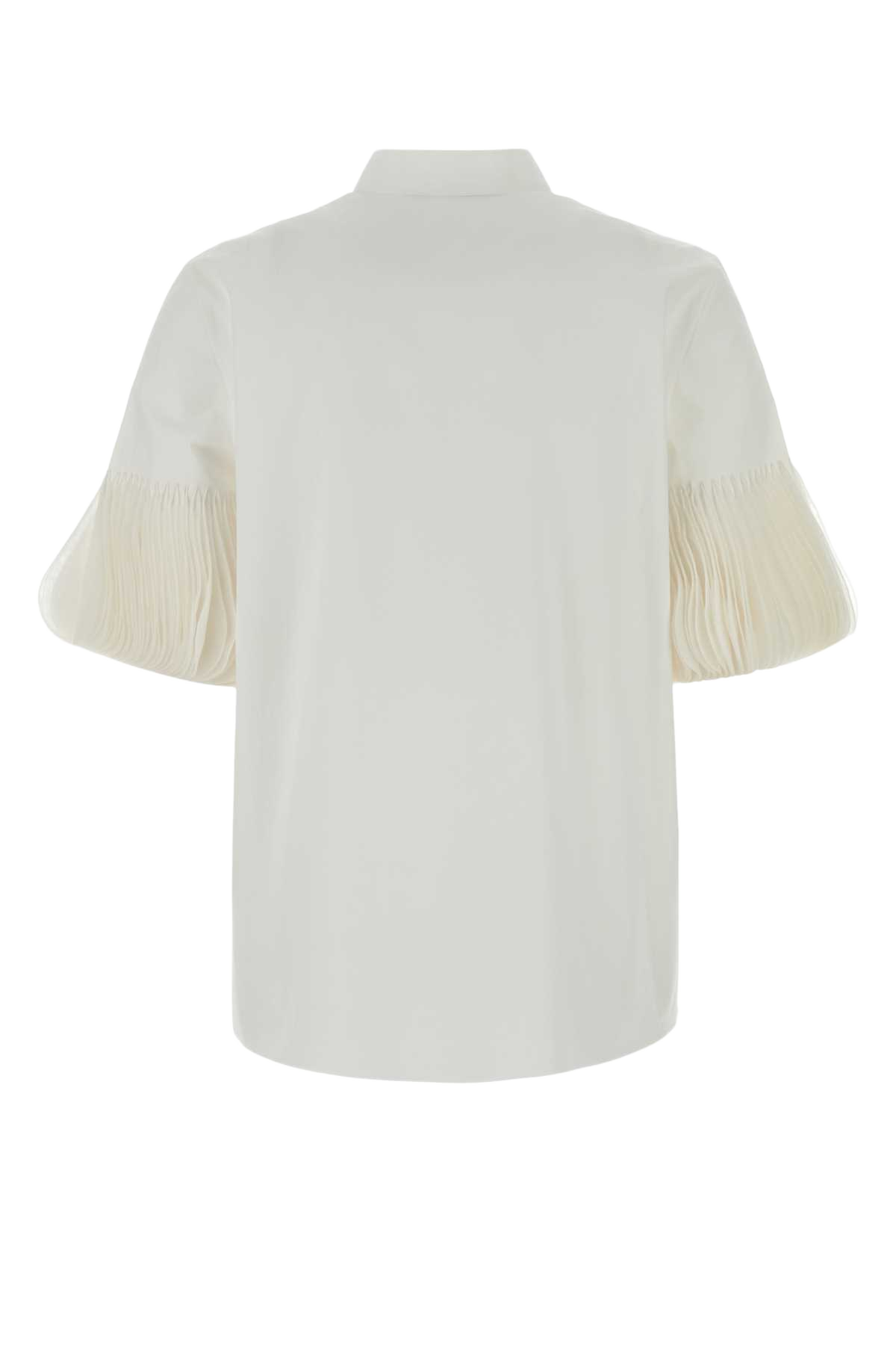 White Poplin Shirt Bianco Cotton Camicie