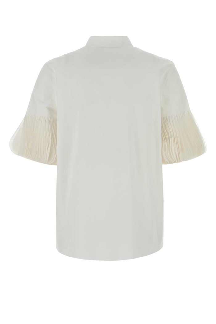 White Poplin Shirt Bianco Cotton Camicie