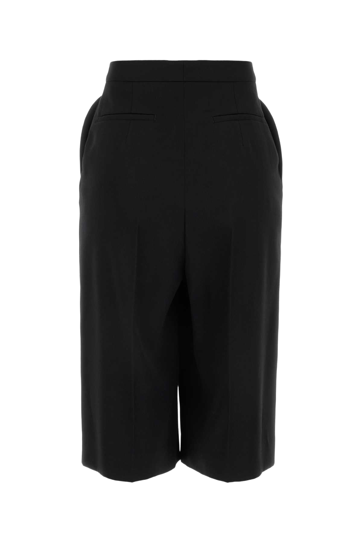 Black Wool Bermuda Shorts Exterior