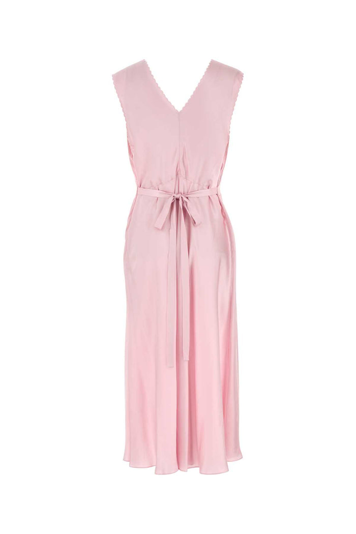 Pink Satin Dress Rosa Exterior: Silk Abiti