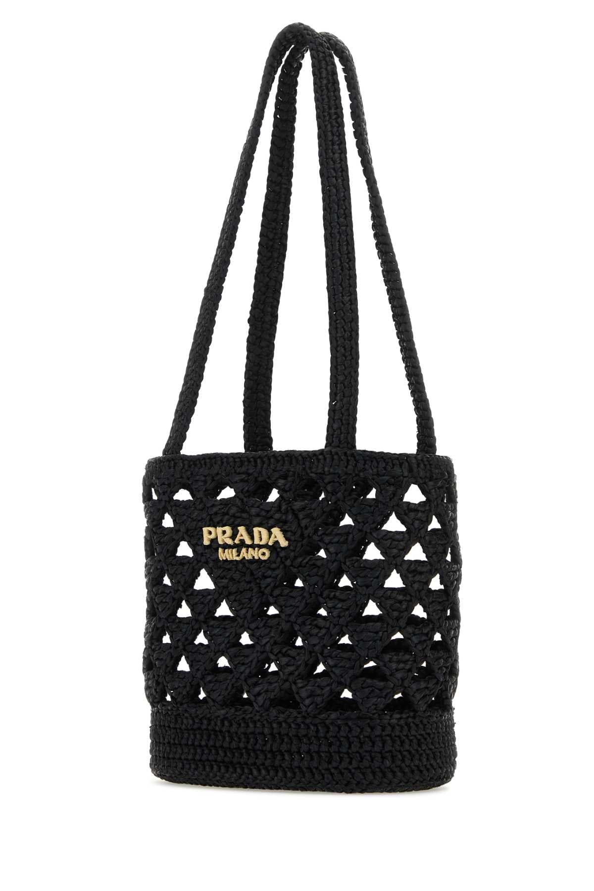 Black Straw Handbag Neroc Vi-vitello Borse A Mano