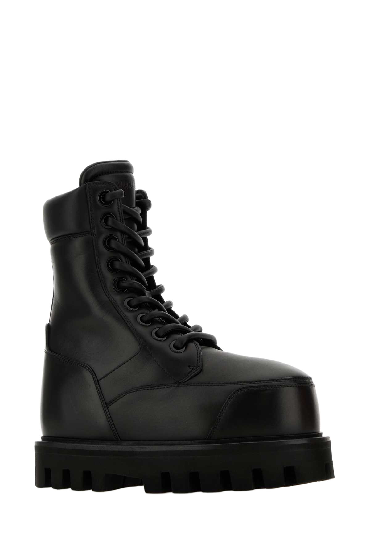 Black Leather Ankle Boots Stivali