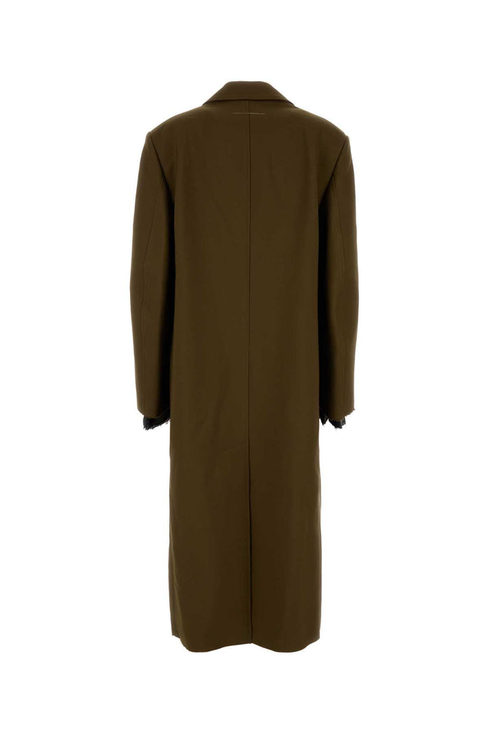 Mud Polyester Coat Khaki Cappotti