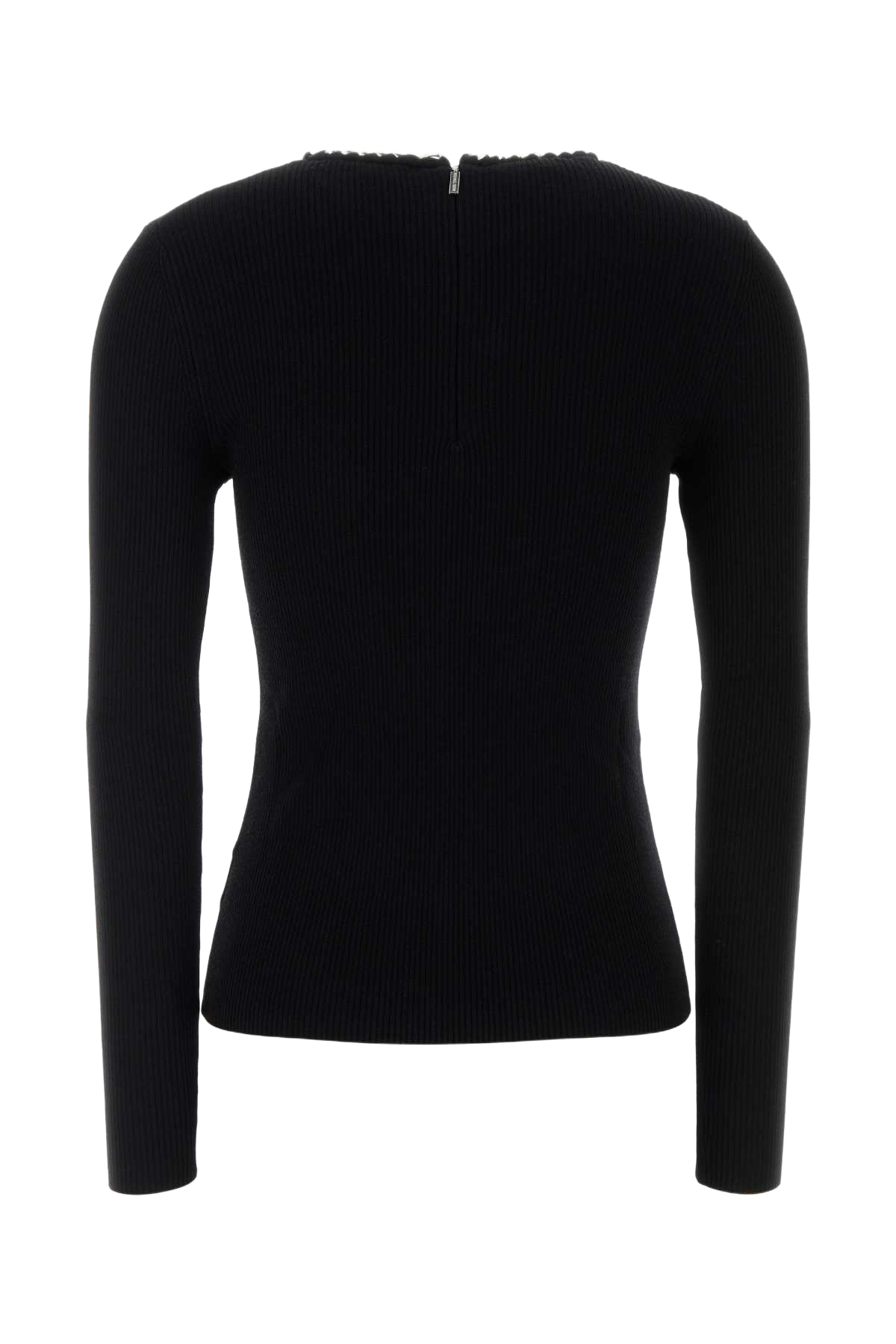 Black Viscose Blend T-Shirt Recycled